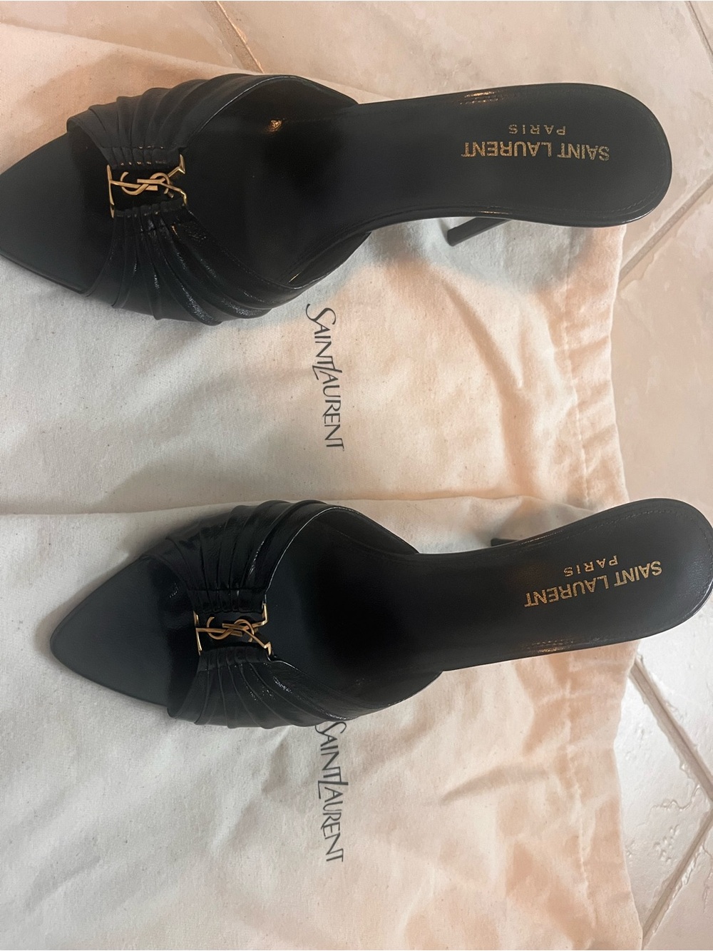 YSL BABYLONE MULES IN SMOOTH LEATHER - Picture 3 of 13